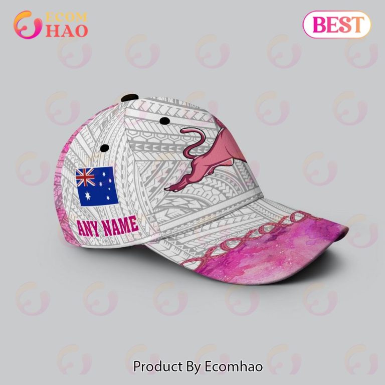 NRL Penrith Panthers Custom Name Fight Cancer Pink Classic Cap NRL Penrith Panthers Custom Name Fight Cancer Pink Classic Cap