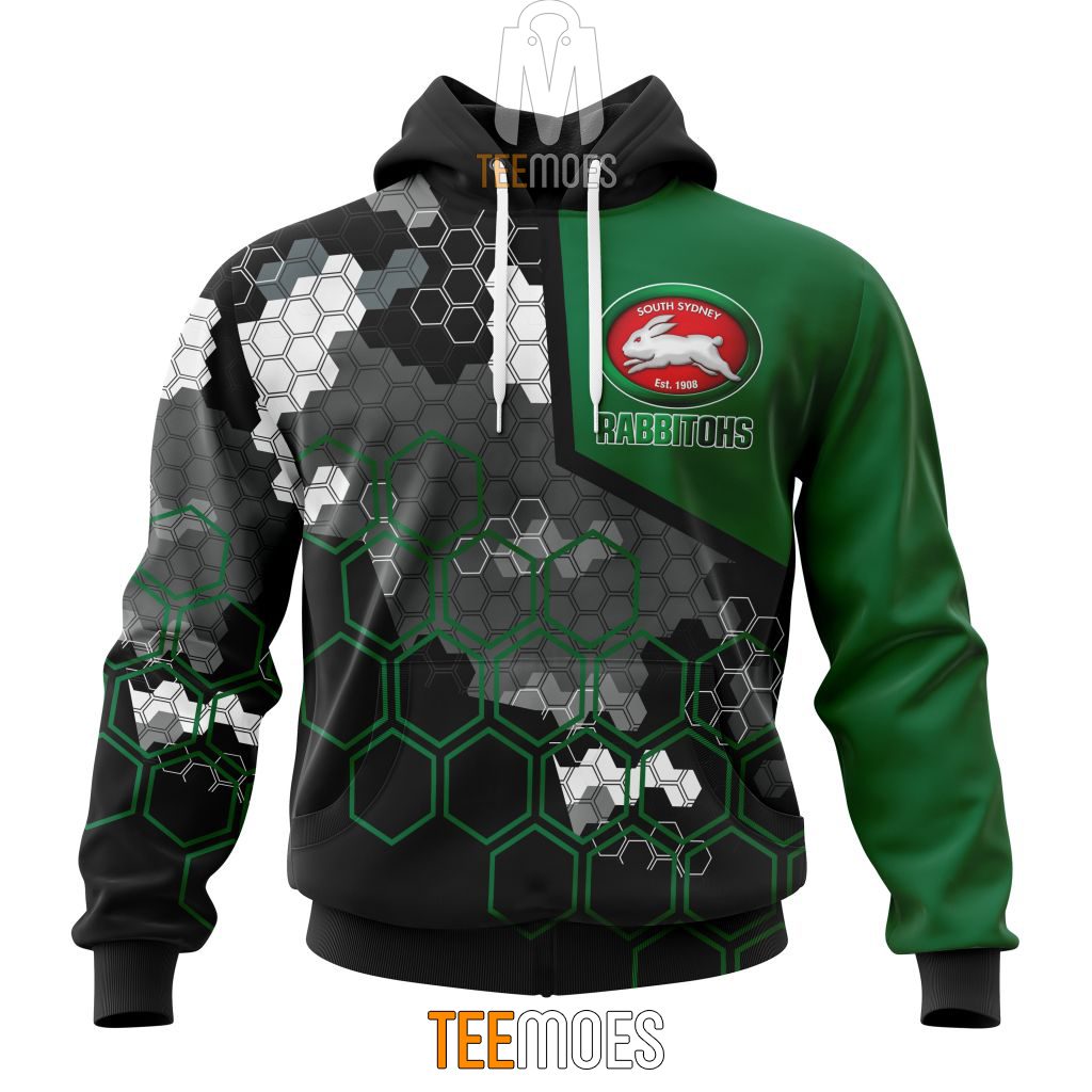 NRL South Sydney Rabbitohs Custom Name Number Motocross Concept Pullover Hoodie NRL South Sydney Rabbitohs Custom Name Number Motocross Concept Pullover Hoodie