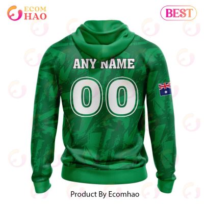 NRL South Sydney Rabbitohs Custom Name Number Scratch Pullover Hoodie
