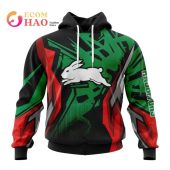 NRL South Sydney Rabbitohs Custom Name Number MotoCross Pullover Hoodie V2