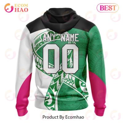 NRL South Sydney Rabbitohs Custom Name Number Fight Cancer Pullover Hoodie