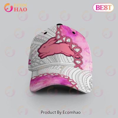 NRL South Sydney Rabbitohs Custom Name Fight Cancer Pink Classic Cap