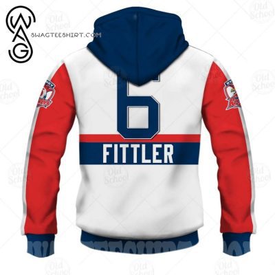 NRL Sydney Roosters #6 Brad Fittler Pullover Hoodie V6