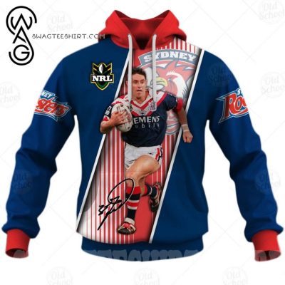 NRL Sydney Roosters #6 Brad Fittler Pullover Hoodie V5