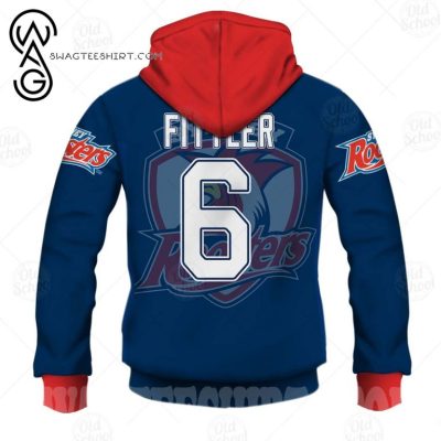 NRL Sydney Roosters #6 Brad Fittler Pullover Hoodie V5