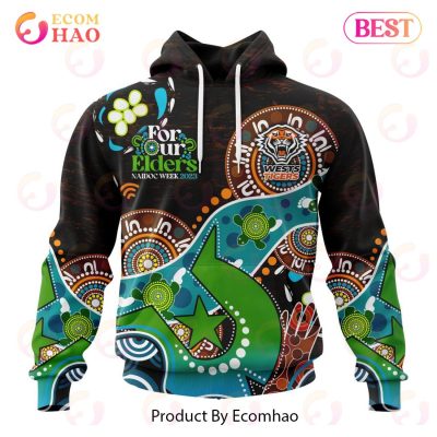 NRL Wests Tigers Custom Name Number Special Design NAIDOC Pullover Hoodie