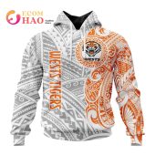 NRL Wests Tigers Custom Name Polynesian Pullover Hoodie