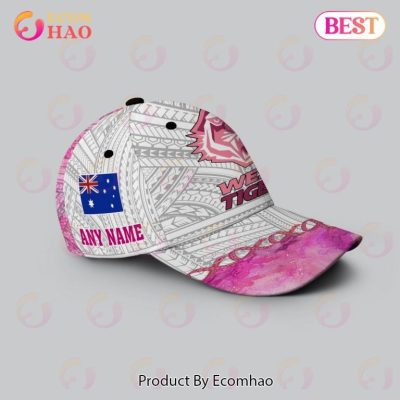 NRL Wests Tigers Custom Name Pink Fight Cancer Classic Cap