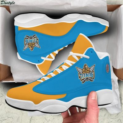NRL Gold Coast Titans Blue Gold Air Jordan 13 Shoes