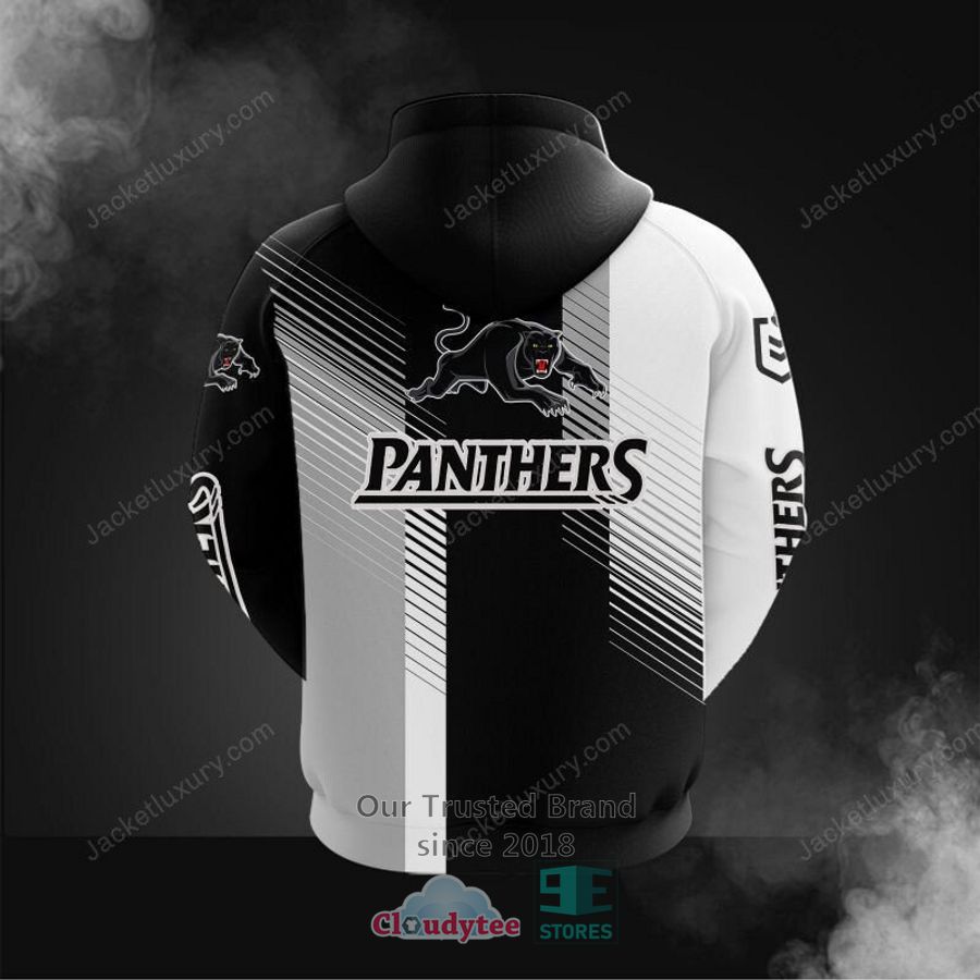 NRL Penrith Panthers Black White Pullover Hoodie V14 NRL Penrith Panthers Black White Pullover Hoodie V14