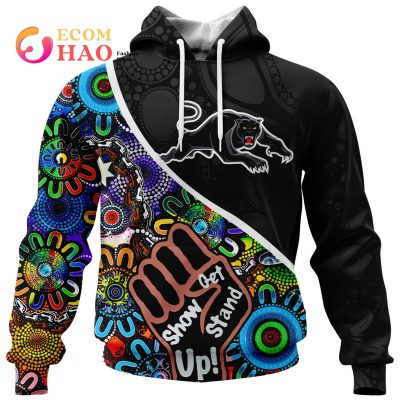 NRL Penrith Panthers Custom Name Number NAIDOC Indigenous Pullover Hoodie