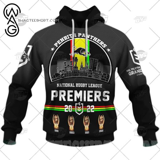 NRL Penrith Panthers Black National Rugby League Premiers 2022 - 2023 Pullover Hoodie NRL Penrith Panthers Black National Rugby League Premiers 2022 - 2023 Pullover Hoodie