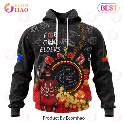 AFL Carlton Blues Custom Name Number Special NAIDOC Pullover Hoodie