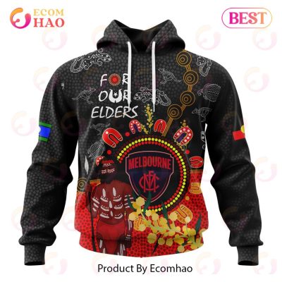 AFL Melbourne Demons Custom Name Number Special NAIDOC Design Pullover Hoodie
