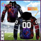 AFL Melbourne Demons Custom Name Number Rose Dragon Pullover Hoodie