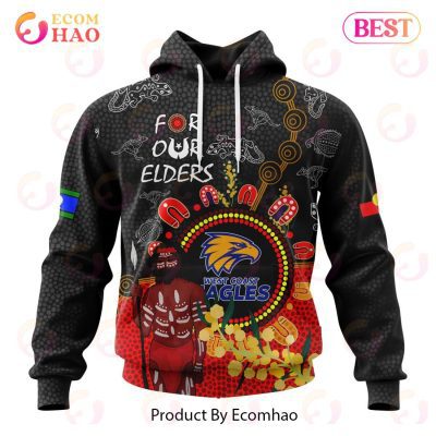 AFL West Coast Eagles Custom Name Number Special Edition NAIDOC Pullover Hoodie