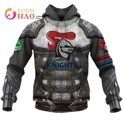NRL Newcastle Knights Custom Name Number Armor Pullover Hoodie