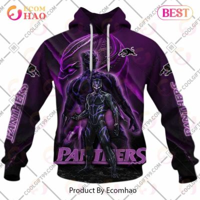 NRL Penrith Panthers Custom Name Wakanda Pullover Hoodie