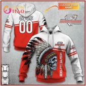 NRL Dolphins Custom Name Number Native Skull Pullover Hoodie
