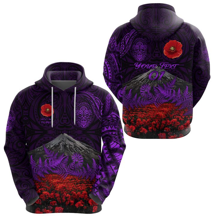 NRL New Zealand Warriors Taranaki Mount ANZAC Vibes - Purple Pullover Hoodie NRL New Zealand Warriors Taranaki Mount ANZAC Vibes - Purple Pullover Hoodie
