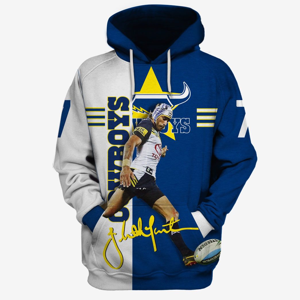 NRL North Queensland Cowboys Johnathan Thurston #7 Pullover Hoodie V2 NRL North Queensland Cowboys Johnathan Thurston #7 Pullover Hoodie V2