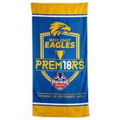 AFL West Coast Eagles 2018 Premiers Beach Towel V2