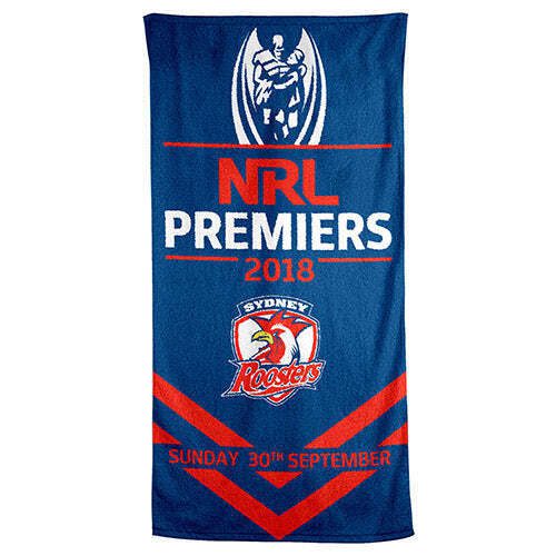 NRL Sydney Roosters 2018 Premiers Beach Towel NRL Sydney Roosters 2018 Premiers Beach Towel