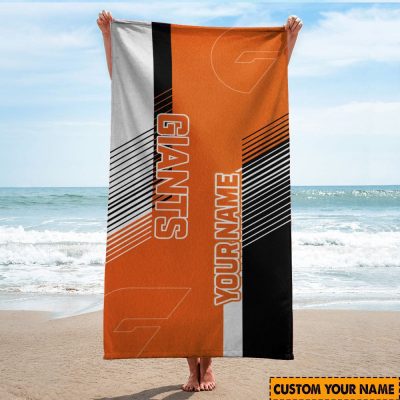 AFL Greater Western Sydney Giants Custom Name Gift For Fans Beach Towel