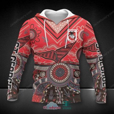 NRL St. George Illawarra Dragons Aboriginal Pattern Pullover Hoodie