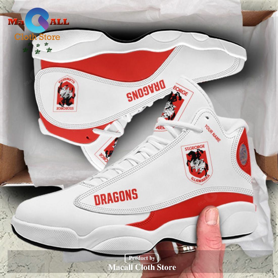 NRL St. George Illawarra Dragons Custom Name Air Jordan 13 Shoes V3 NRL St. George Illawarra Dragons Custom Name Air Jordan 13 Shoes V3