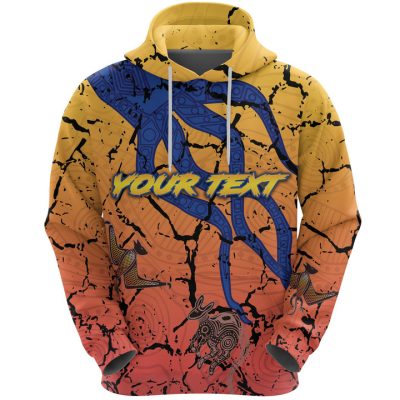 AFL Gold Coast Suns Custom Name Origin Indigenous Pullover Hoodie