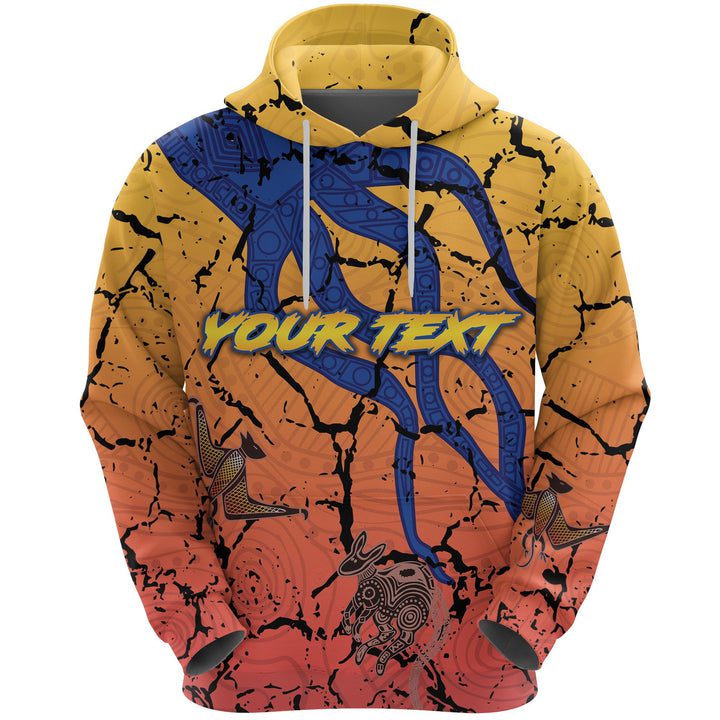 AFL Gold Coast Suns Custom Name Origin Indigenous Pullover Hoodie AFL Gold Coast Suns Custom Name Origin Indigenous Pullover Hoodie