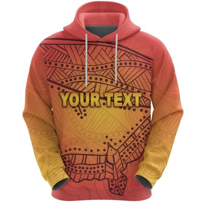 AFL Gold Coast Suns Custom Name Simple Indigenous Pullover Hoodie