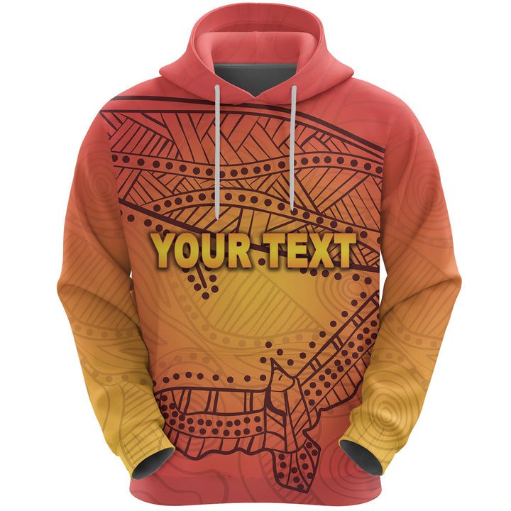 AFL Gold Coast Suns Custom Name Simple Indigenous Pullover Hoodie AFL Gold Coast Suns Custom Name Simple Indigenous Pullover Hoodie