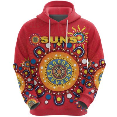 AFL Gold Coast Suns Indigenous Red Pullover Hoodie