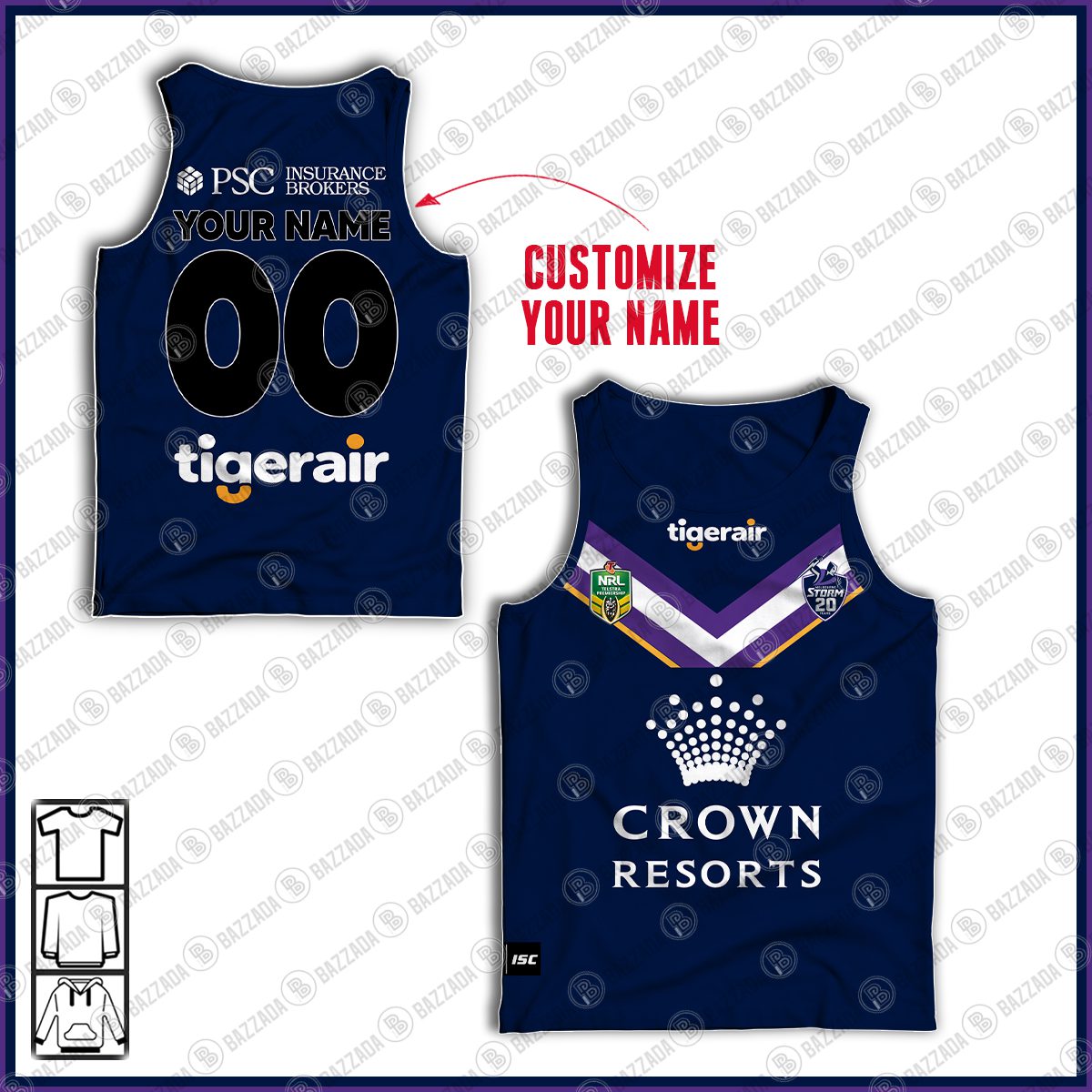 Personalised Tank top Vintage NRL team Custom name and number Footy vintage tank top for fans- vtgtt034 Personalised Tank top Vintage NRL team Custom name and number Footy vintage tank top for fans- vtgtt034