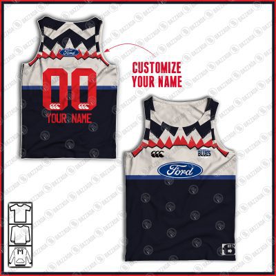 Personalise Throwback Auckland Blues Super Rugby 1997 Vintage Tank Top