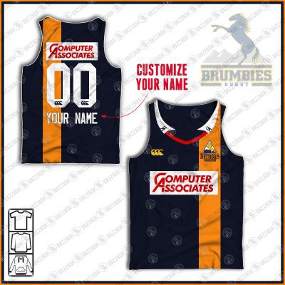 Personalize Throwback Super Rugby Brumbies Vintage Away Jersey 1999 Tank Top