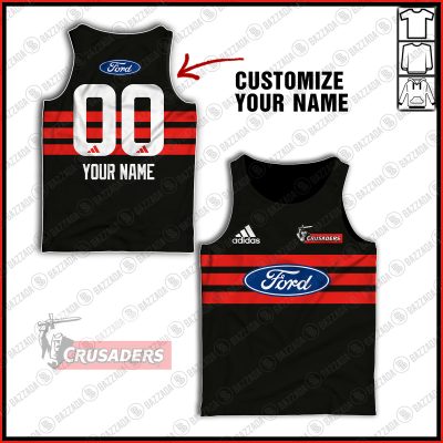 Personalise Throwback Canterbury Crusaders Super Rugby Vintage 2000 Tank Top