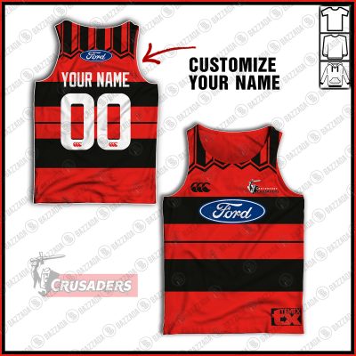 Personalise Throwback Canterbury Crusaders Super Rugby Vintage 1998 Tank Top