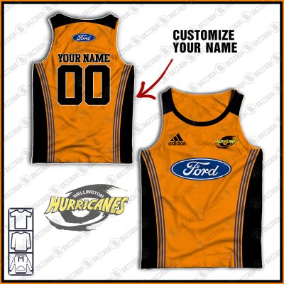 Personalise Throwback Hurricanes Super Rugby Vintage 2000 Tank Top
