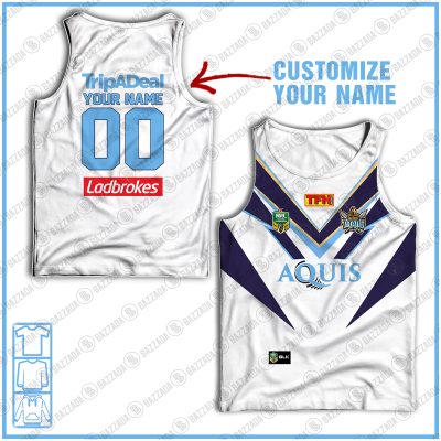 Personalised Tank top Vintage NRL team Custom name and number Footy vintage tank top for fans- vtgtt038