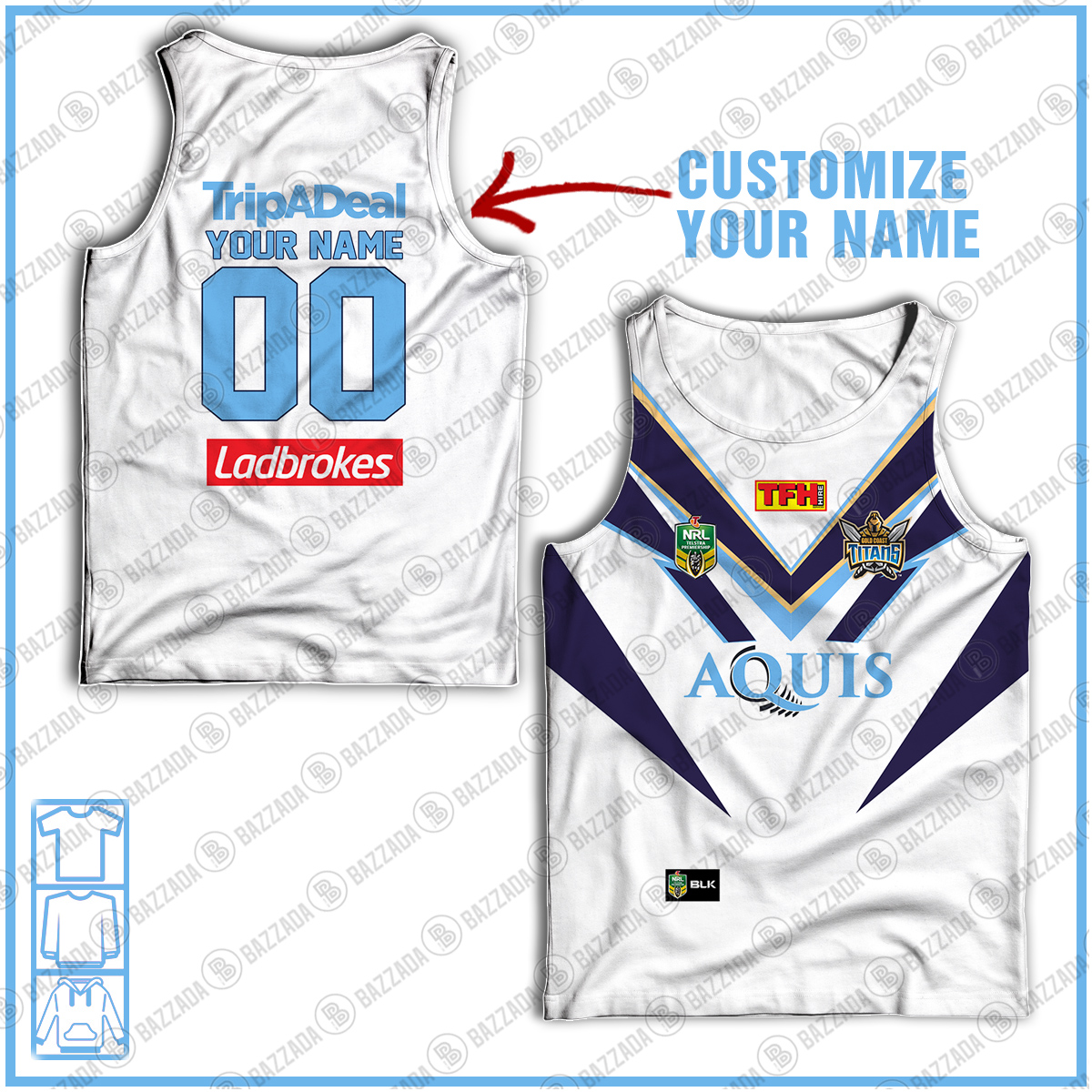 Personalised Tank top Vintage NRL team Custom name and number Footy vintage tank top for fans- vtgtt038 Personalised Tank top Vintage NRL team Custom name and number Footy vintage tank top for fans- vtgtt038