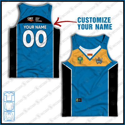 Personalised Tank top Vintage NRL team Custom name and number Footy vintage tank top for fans- vtgtt036