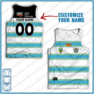 Personalised Tank top Vintage NRL team Custom name and number Footy vintage tank top for fans- vtgtt034