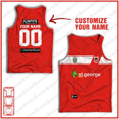 Personalised Tank top Vintage NRL team Custom name and number Footy vintage tank top for fans- vtgtt034