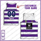Personalised Tank top Vintage NRL team Custom name and number Footy vintage tank top for fans- vtgtt034