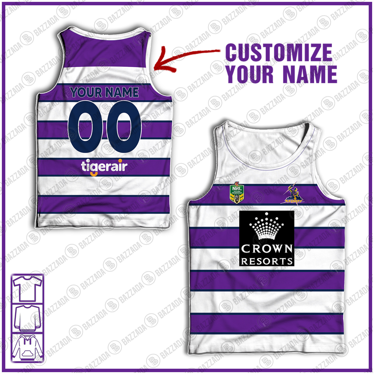 Personalised Tank top Vintage NRL team Custom name and number Footy vintage tank top for fans- vtgtt034 Personalised Tank top Vintage NRL team Custom name and number Footy vintage tank top for fans- vtgtt034