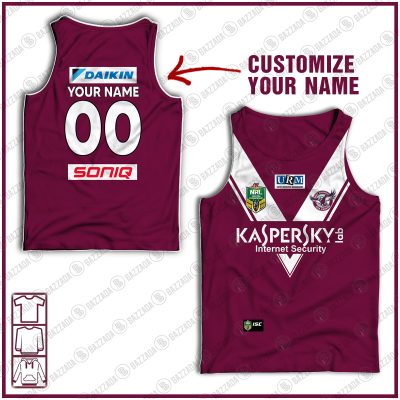 Personalised Tank top Vintage NRL team Custom name and number Footy vintage tank top for fans- vtgtt034