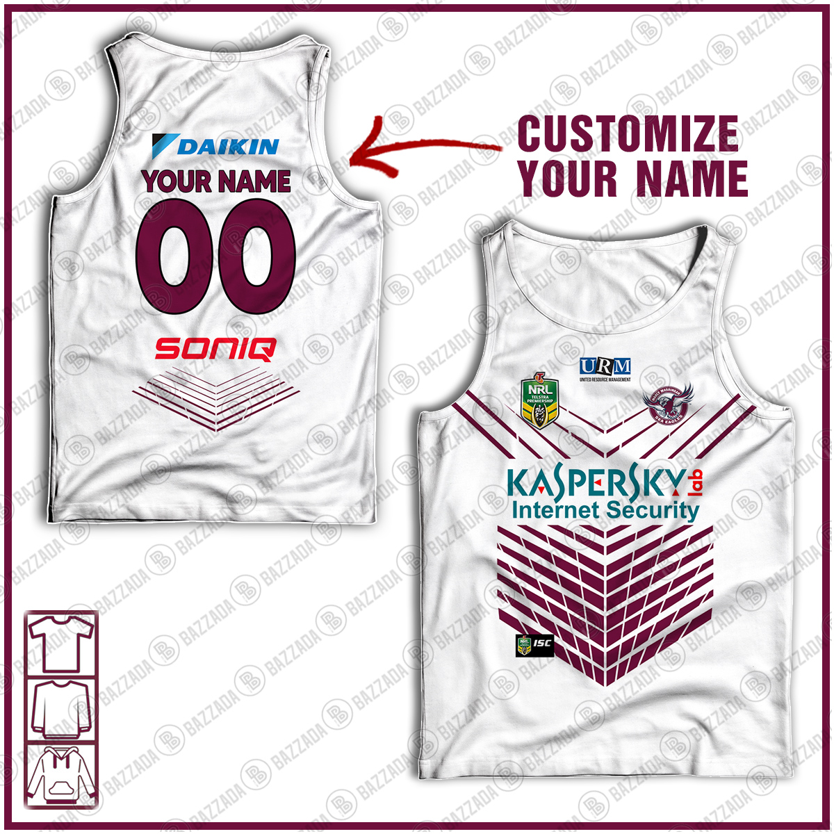 Personalised Tank top Vintage NRL team Custom name and number Footy vintage tank top for fans- vtgtt034 Personalised Tank top Vintage NRL team Custom name and number Footy vintage tank top for fans- vtgtt034